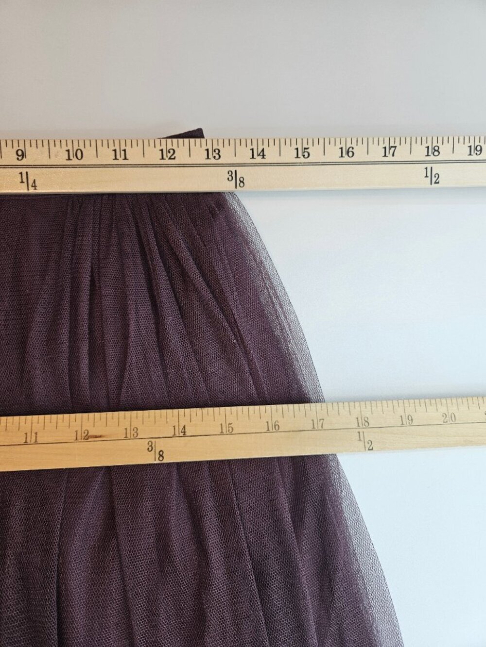 BHLDN Jenny Yoo Collection Louise Tulle Maxi Skirt Burgundy Women's Size 0 Party - Picture 6 of 9